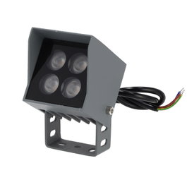 Projecteur LED extérieur 4 W 2700 K avec piquet, finition marron
