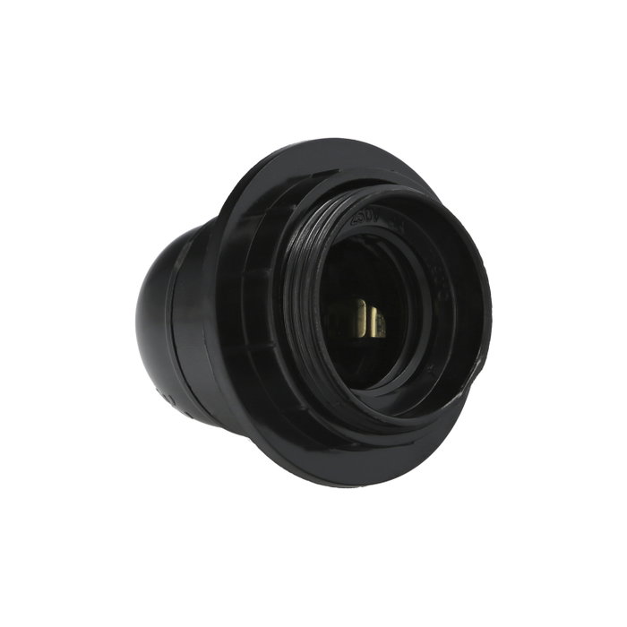 WOLFPACK LINEA PROFESIONAL Porte-lampe E-27 à vis noir avec rondelle WOLFPACK LINEA PROFESIONAL Porte-lampe E-27 à vis noir avec rondelle