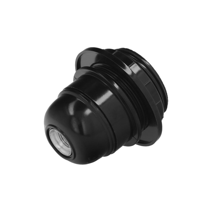 WOLFPACK LINEA PROFESIONAL Porte-lampe E-27 à vis noir avec rondelle WOLFPACK LINEA PROFESIONAL Porte-lampe E-27 à vis noir avec rondelle