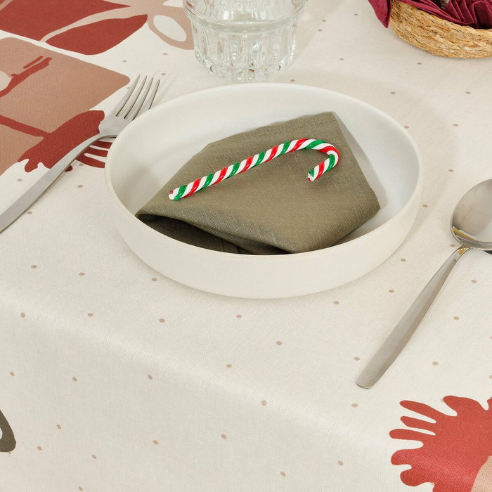 Nappe enduite antitache Belum Christmas Present Blanc Rouge Vert 100 x 150 cm