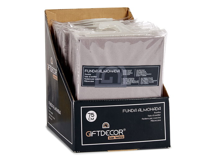 GIFTDECOR Taie d'oreiller 70 x 75 cm Anthracite