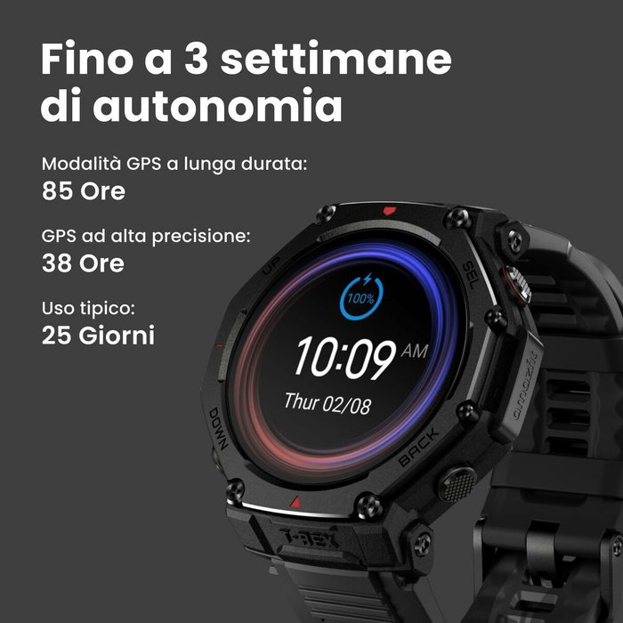 Montre intelligente Amazfit T-Rex 3 Pro Noir 1,5"
