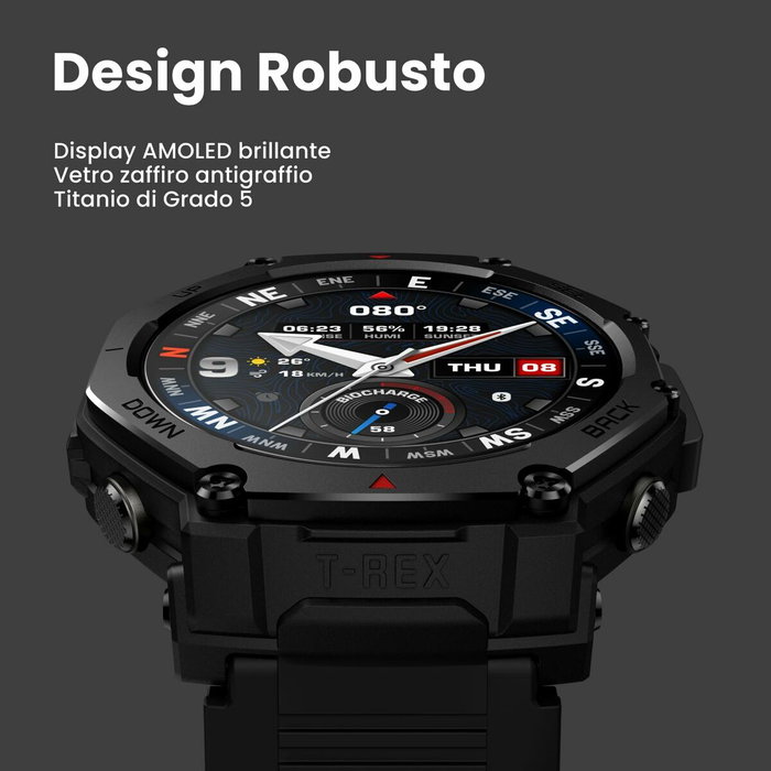 Montre intelligente Amazfit T-Rex 3 Pro Noir 1,5"