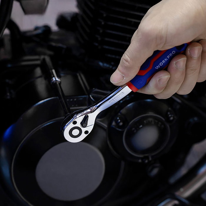 Jeu de clés à douille Workpro 1/4" 46 Pièces Jeu de clés à douille Workpro 1/4" 46 Pièces