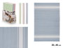 Kinvara Set de 6 Sets de Table 30x45 cm Rayures Pastel Assorties PVC et Polyester (Set de 48)