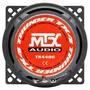 MTX Audio TX440C - Haut-parleurs voiture Coaxiaux 2 voies 10cm (4"), 60W RMS, membrane en pulpe de cellulose, grilles incluses