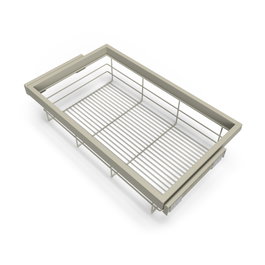 Emuca Kit de panier et cadre coulissant avec fermeture souple, module 800mm, Gris pierre