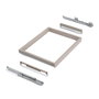 Emuca Kit de panier et cadre coulissant avec fermeture souple pour armoire, réglable, module 800mm, Gris pierre