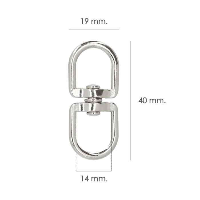 WOLFPACK LINEA PROFESIONAL Anneau pivotant 1/2'' 55x20 mm WOLFPACK LINEA PROFESIONAL Anneau pivotant 1/2'' 55x20 mm