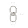 WOLFPACK LINEA PROFESIONAL Anneau pivotant 1/2'' 55x20 mm