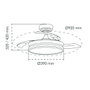 Ventilateur de Plafond CristalRecord Transparent Métal Ø 92 cm