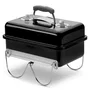 Weber - Barbecue charbon portatif Go-Anywhere Noir, acier émaillé, grille chromée, pour 4 personnes, garantie 10 ans
