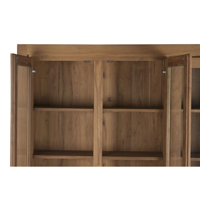 Présentoir Home ESPRIT Verre bois de teck 160 X 45 X 210 CM