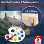 Schmidt Spiele My Art Noble - Kit de peinture Premium - Cottage au Clair de Lune - Toile 50x40 cm et 8 acryliques - Dès 12 ans
