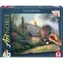 Schmidt Spiele My Art Noble - Kit de peinture Premium - Cottage au Clair de Lune - Toile 50x40 cm et 8 acryliques - Dès 12 ans
