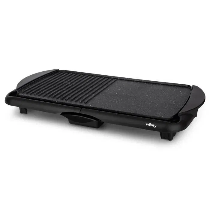 Weasy Plancha STO52, surface de cuisson 52 x 27 cm, température réglable, revêtement anti-adhésif, 2000 W, idéale pour légumes viandes poissons