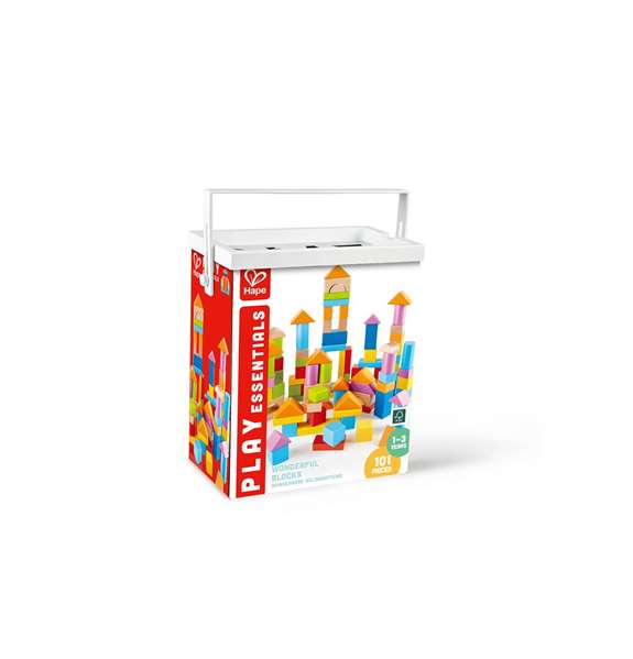 Hape Puzzle en bois éducatif - 101 pièces en hêtre - Dimensions : 27 x 22 x 13 cm - Pour enfants à partir de 3 ans
