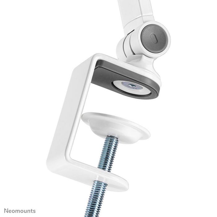 Neomounts DS15-545WH1 Support universel pour tablettes de 4,7 à 12,9 pouces avec rotule 360 degrés et inclinaison, pour bureau, blanc