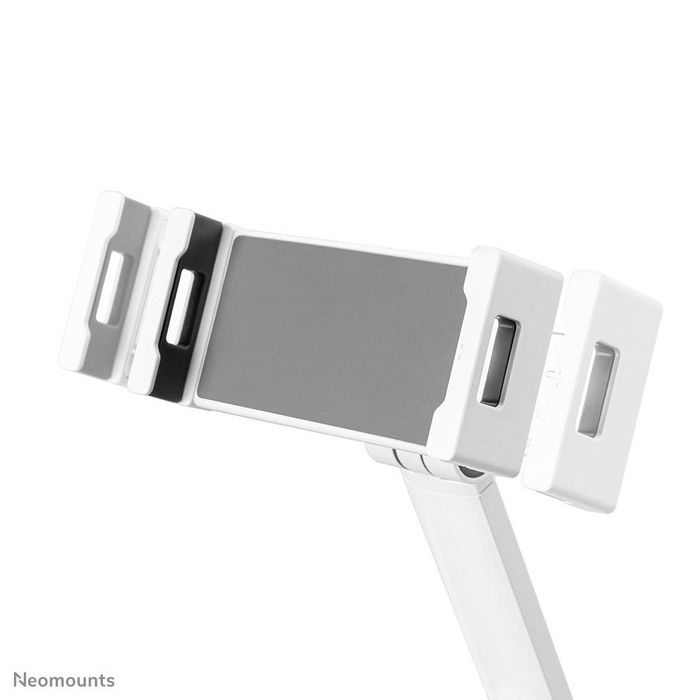 Neomounts DS15-545WH1 Support universel pour tablettes de 4,7 à 12,9 pouces avec rotule 360 degrés et inclinaison, pour bureau, blanc