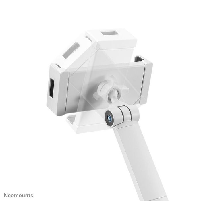 Neomounts DS15-545WH1 Support universel pour tablettes de 4,7 à 12,9 pouces avec rotule 360 degrés et inclinaison, pour bureau, blanc