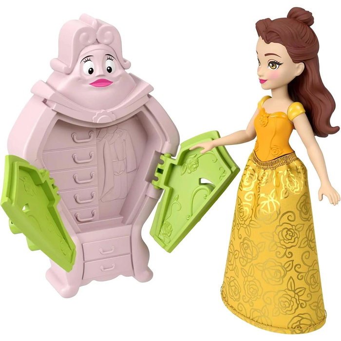Mattel Disney Princess Château de Bella La Belle et la Bête Jdp54 - Maison de poupée avec figurines Mrs Potts, Chip, Lumière