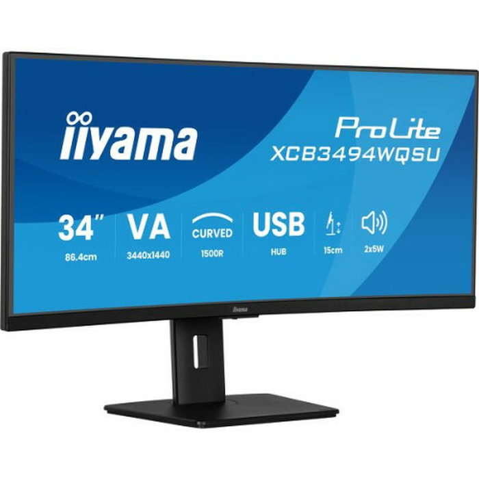 Iiyama XCB3494WQSU-B1 Écran PC incurvé 34 pouces WQHD 3440x1440 120Hz VA Noir mat