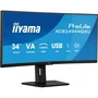Iiyama ProLite - Écran PC Gaming incurvé 34 pouces UWQHD (3440x1440) 120Hz - Dalle VA - Temps de réponse 0.4 ms - FreeSync - Hub USB 3.2 et Type-C