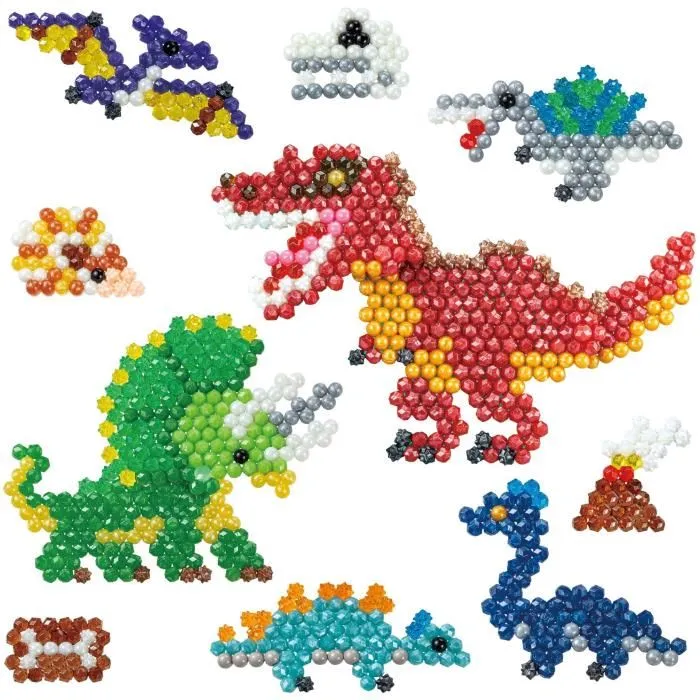 Aquabeads - La Terre des Dinosaures - Kit créatif avec 1200 perles pour enfants - Loisirs créatifs et imagination