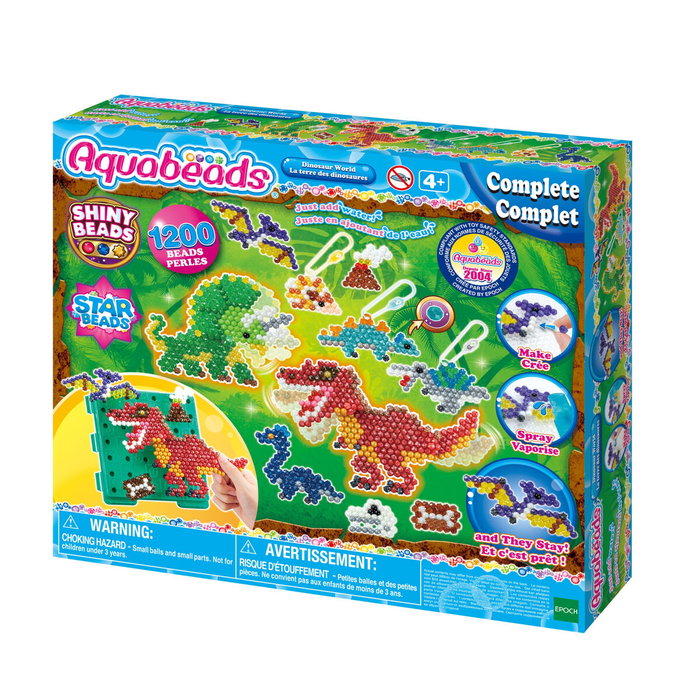 Aquabeads La Terre des Dinosaures - Kit de perles créatives Multicolore