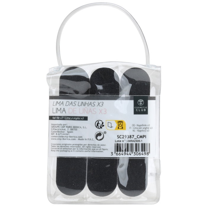 Cosmetic Club Ensemble de 3 Limes à Ongles Décorées, Modèles Assortis Cosmetic Club Ensemble de 3 Limes à Ongles Décorées, Modèles Assortis