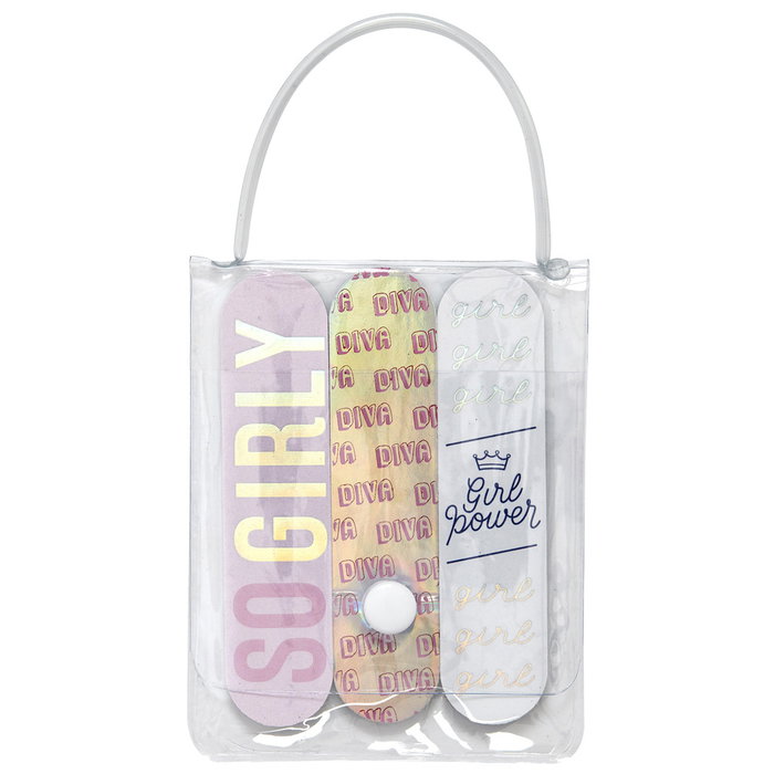 Cosmetic Club Ensemble de 3 Limes à Ongles Décorées, Modèles Assortis Cosmetic Club Ensemble de 3 Limes à Ongles Décorées, Modèles Assortis