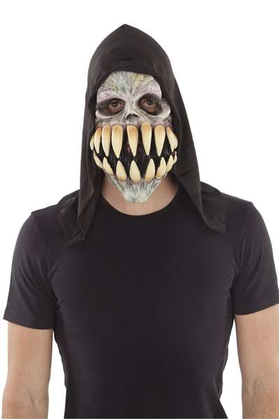 My Other Me Masque Latex Crâne avec Cagoule, Taille Unique, Déguisement Adulte, Masque Effrayant pour Halloween, Fêtes Déguisées