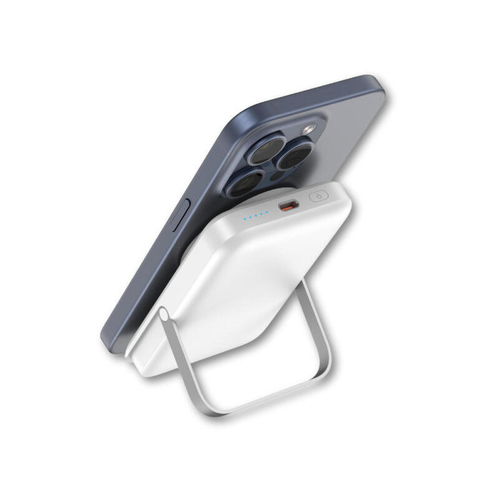 Qcharx international Atlas Powerbank magnétique et sans fil 10 000 mAh blanc Qcharx international Atlas Powerbank magnétique et sans fil 10 000 mAh blanc