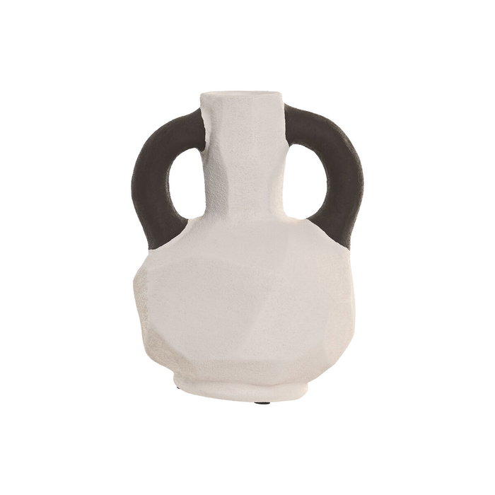 Home ESPRIT Vase ESPRIT Blanc Gris Grès 14 x 14 x 19 cm Home ESPRIT Vase ESPRIT Blanc Gris Grès 14 x 14 x 19 cm