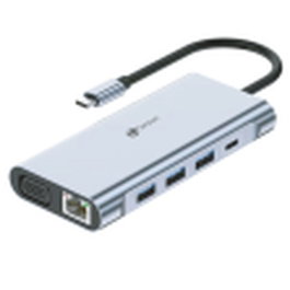 LEOTEC Station d'accueil USB-C LEDS01 11 en 1 - Gris