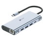 LEOTEC Station d'accueil USB-C LEDS01 11 en 1 - Gris