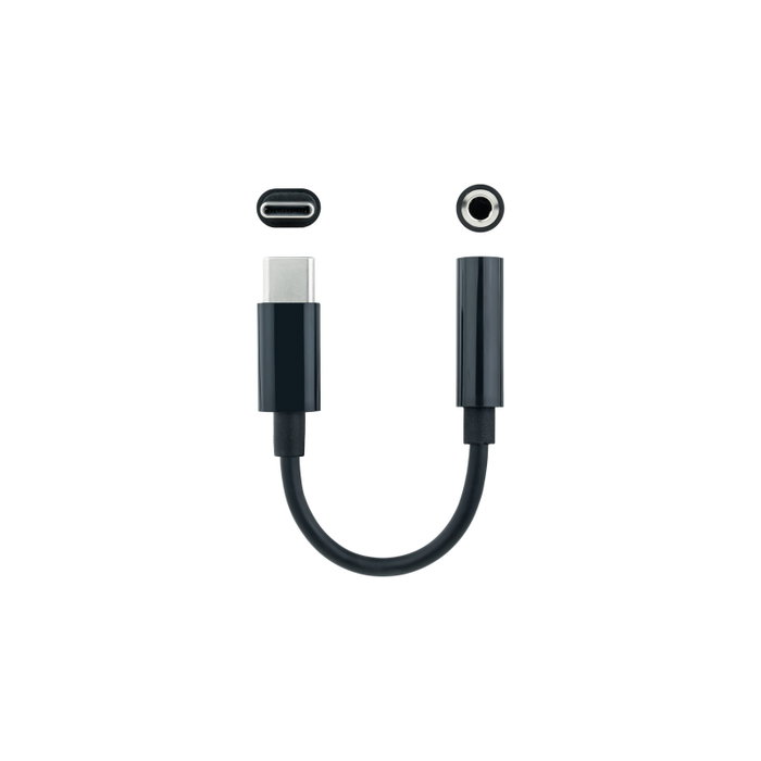 Nanocable 10.24.1205 Adaptateur Audio USB-C vers Jack 3.5 mm Noir