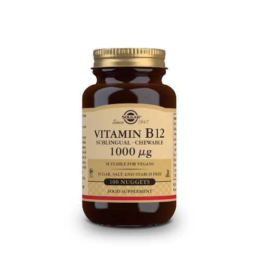 SOLGAR Vitamine B12 cianocobalamina 1000mcg, 100 comprimés masticables
