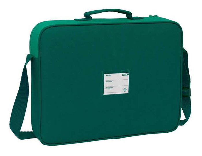 Safta Cartera Extraescolares Real Betis Balompie Sacoche Résistante à l'Eau pour Enfants - 38x28x6 cm