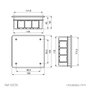 Solera Boîte d'encastrement carrée 100x100x45mm