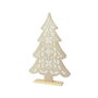 KSD Petit sapin de Noël en bois blanc naturel 30 x 6 x 48 cm