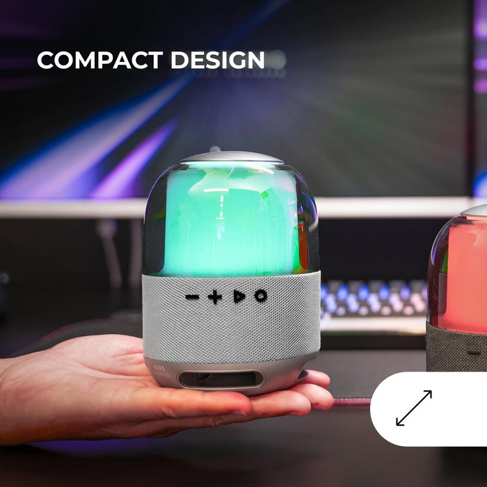 Haut-parleurs bluetooth portables Mars Gaming MSFLOWW Argenté 15 W 4 W