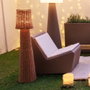 New Garden Lola 110 Nature Lampe à pied Ø25 x 109 cm Fibres naturelles IP54 E27 non incluse Câble 3,5 m