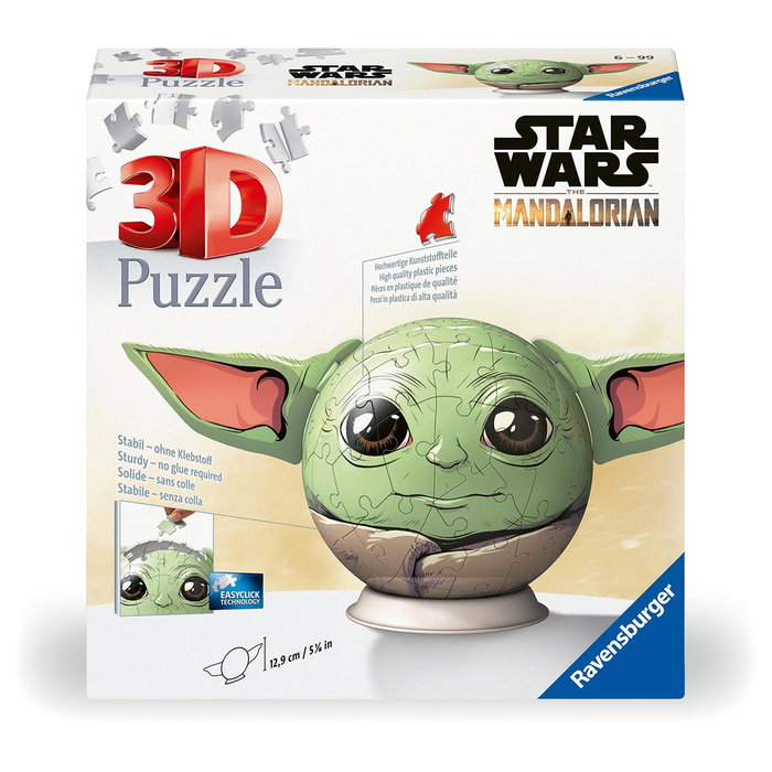 Ravensburger Puzzle 3D Grogu (The Child) Star Wars - 72 Pièces - Jeu de Construction - À Partir de 6 Ans