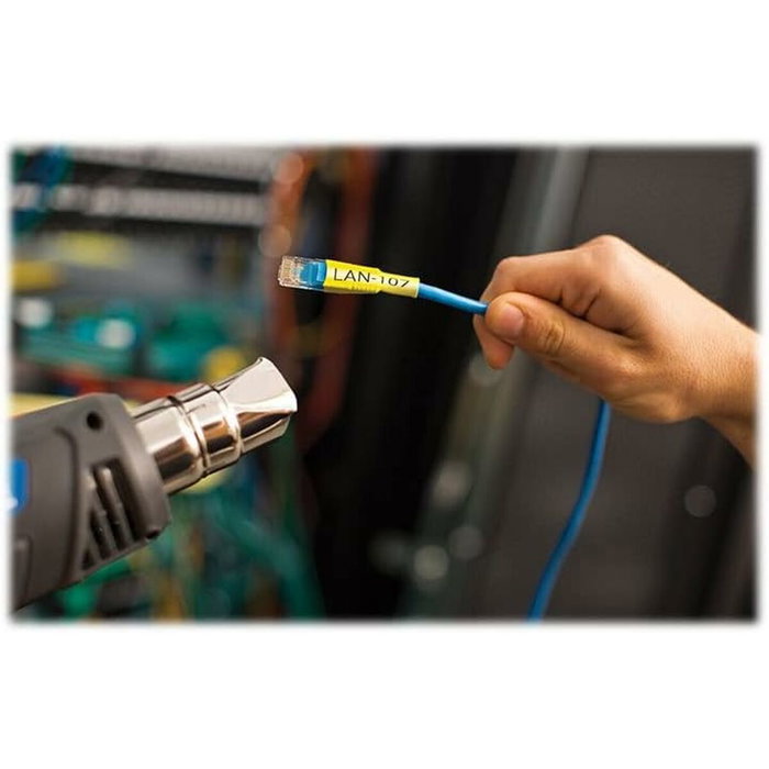 Ruban Laminé pour Etiqueteuses Brother HSE611E Noir Multicouleur (1 Unité)