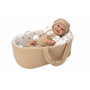 Arias Poupée Bébé Elegance 33 cm Marron avec Nacelle