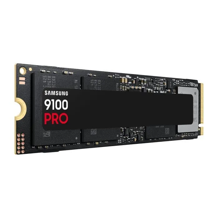 Samsung SSD Interne 2 To NVMe M.2 PCIe 5.0 x4 9100 PRO MZ-VAP2T0BW, Vitesse lecture 14800 Mo/s, Économie d'énergie, Contrôleur 5nm