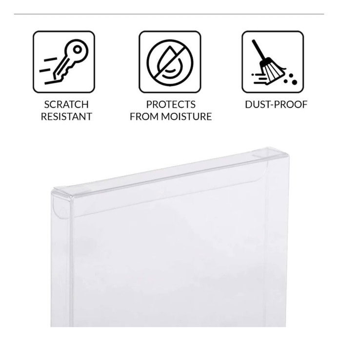 Evoretro Pack de 25 boîtes de protection en PET pour jeux XBOX One/PS3/PS4