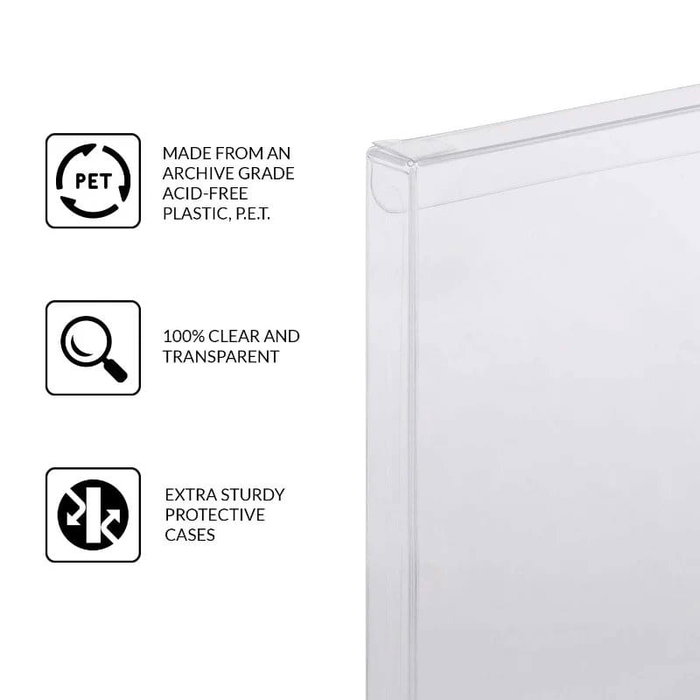 Evoretro Pack de 25 boîtes de protection en PET pour jeux XBOX One/PS3/PS4