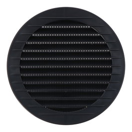 Edm Réjilla de ventilation ronde encastrable avec moustiquaire ø125mm gris anthracite